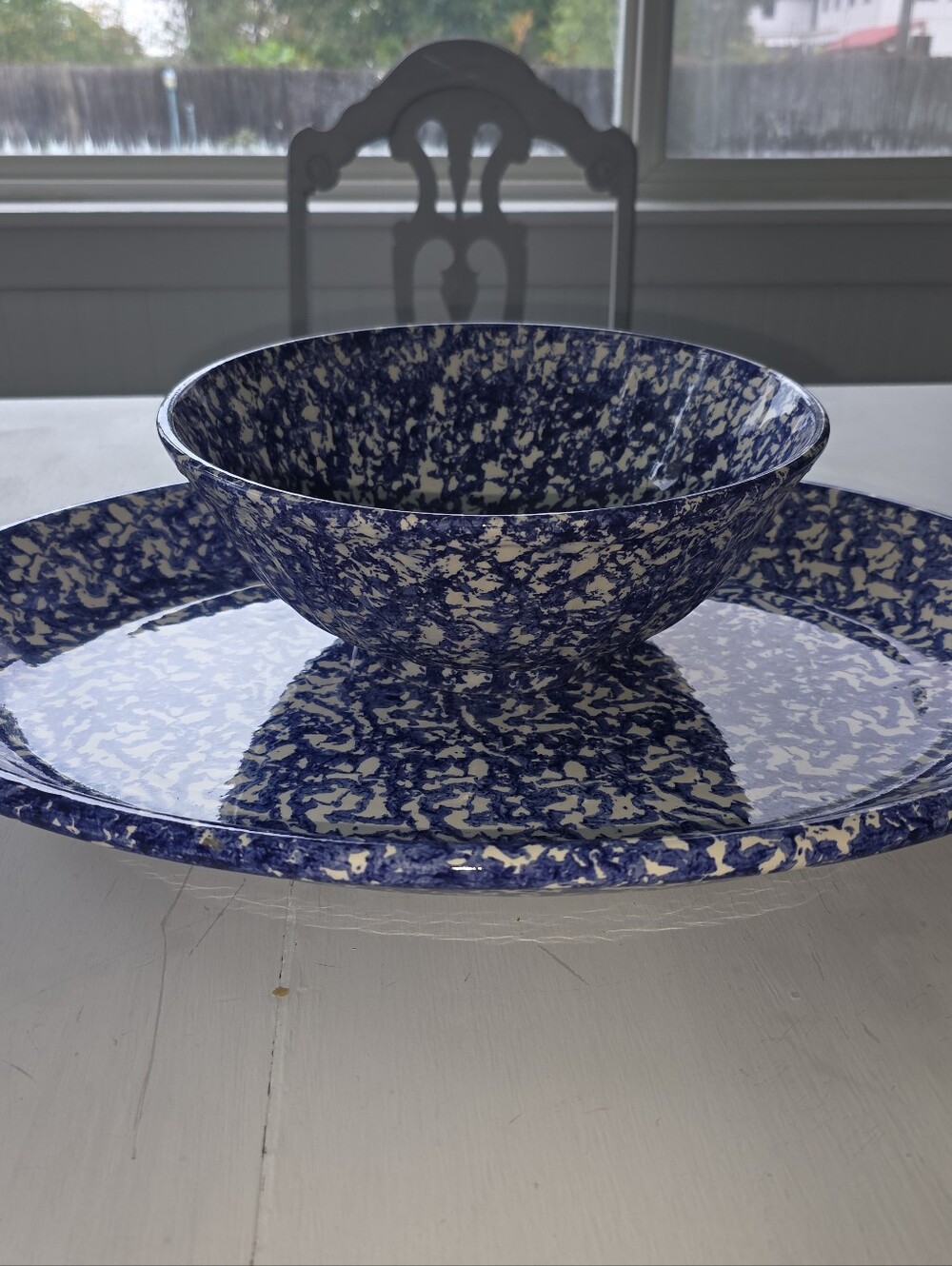 RSG Made In Italy, Vintage Splatter Bowl and Platter Set